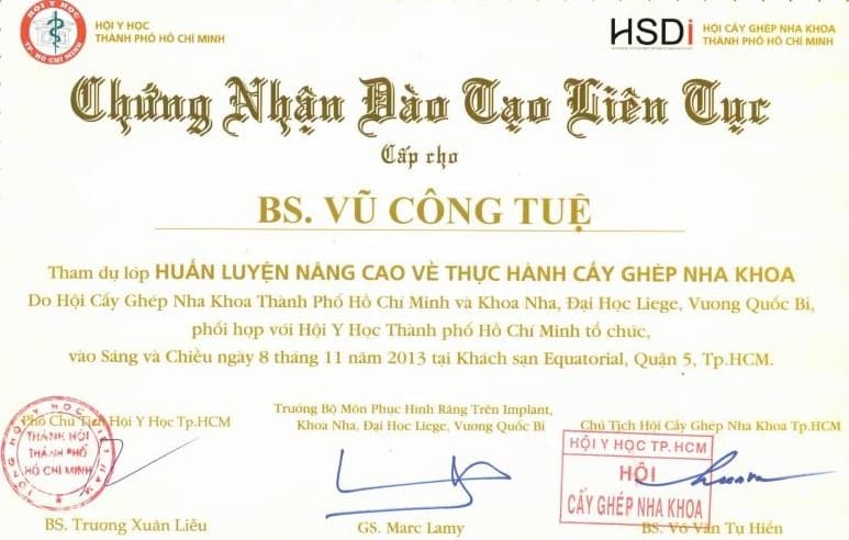 Huấn luyện nâng cao về Cấy ghép Nha khoa