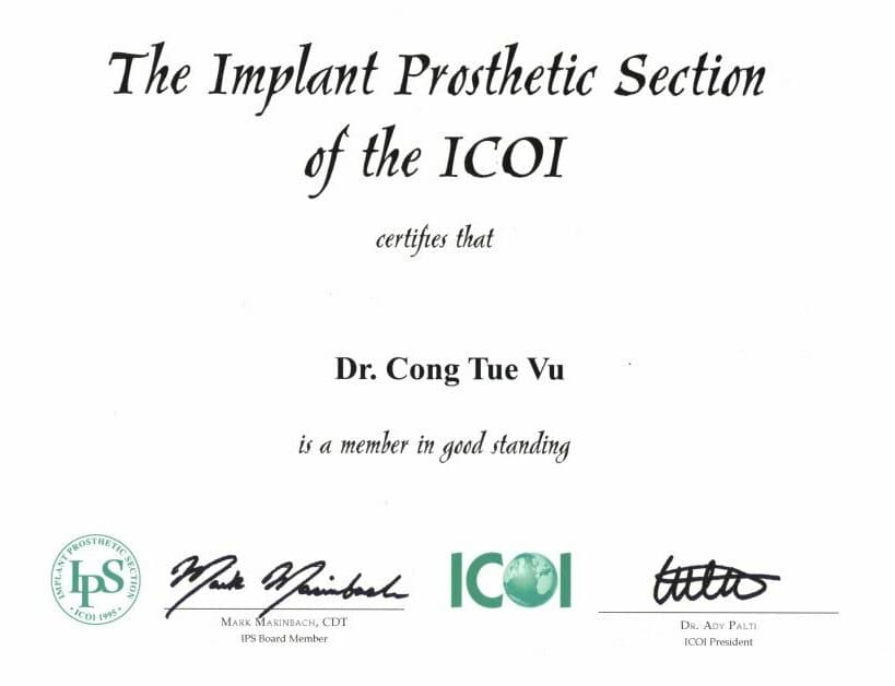 Hội viên Implant Prosthetic Section