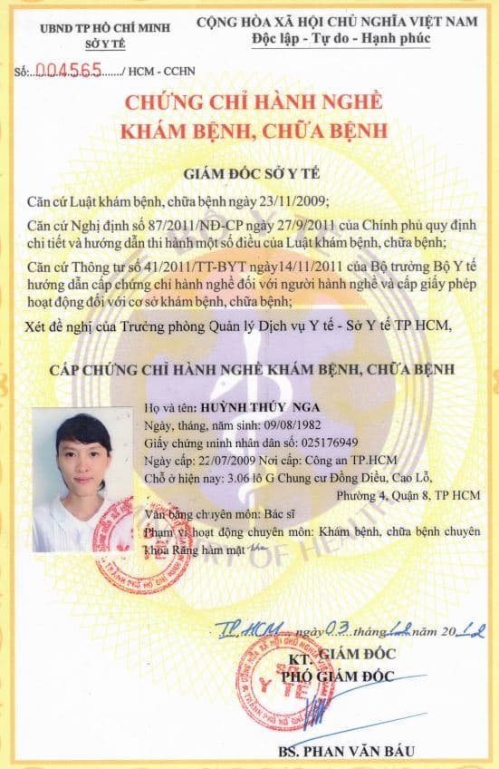Chứng chỉ hành nghề khám bệnh, chữa bệnh