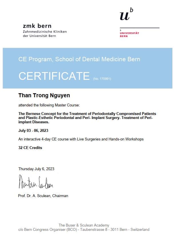 Điều trị bệnh nhân nha chu và phẫu thuật tạo hình quanh Implant