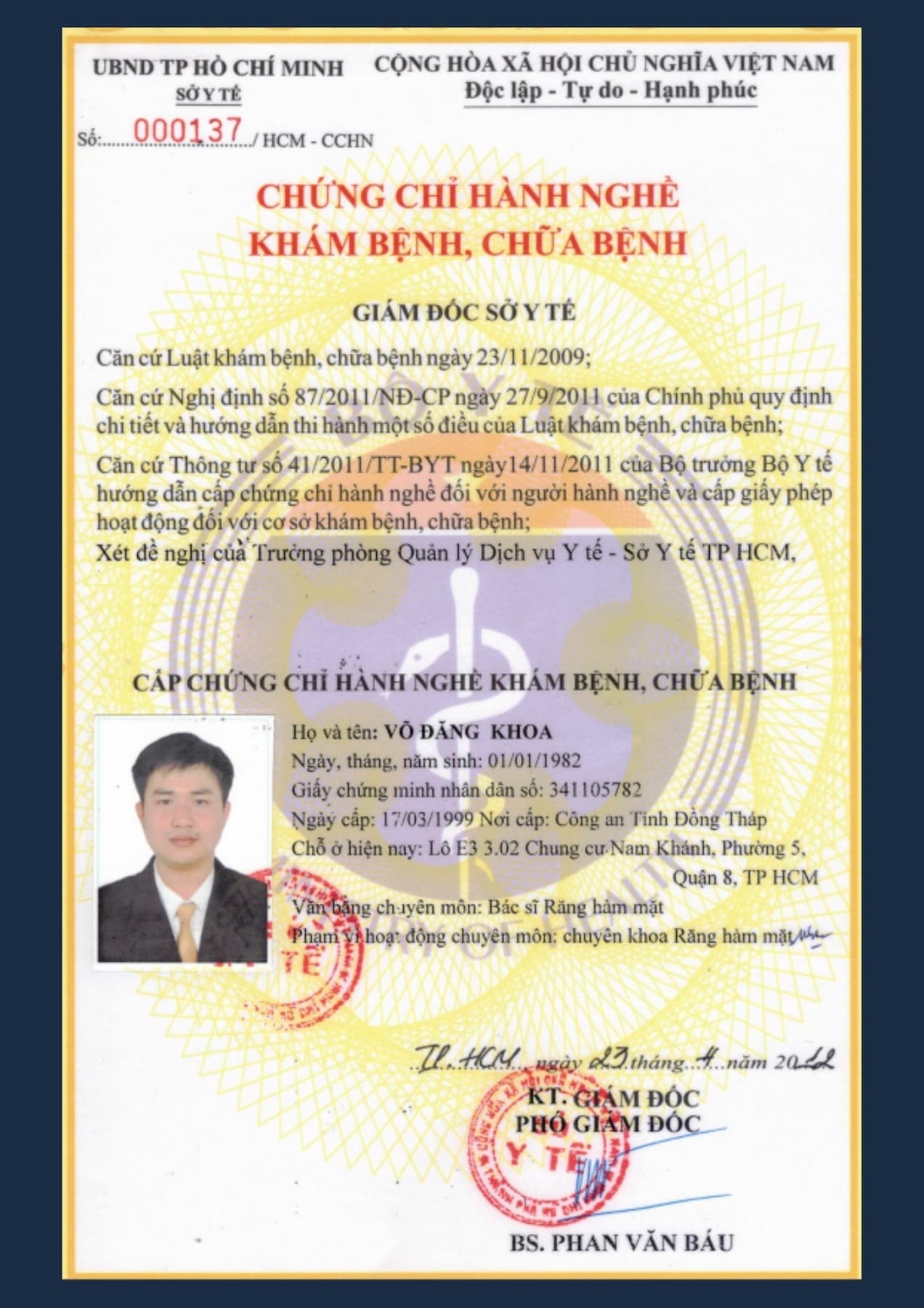 Chứng chỉ hành nghề khám bệnh, chữa bệnh